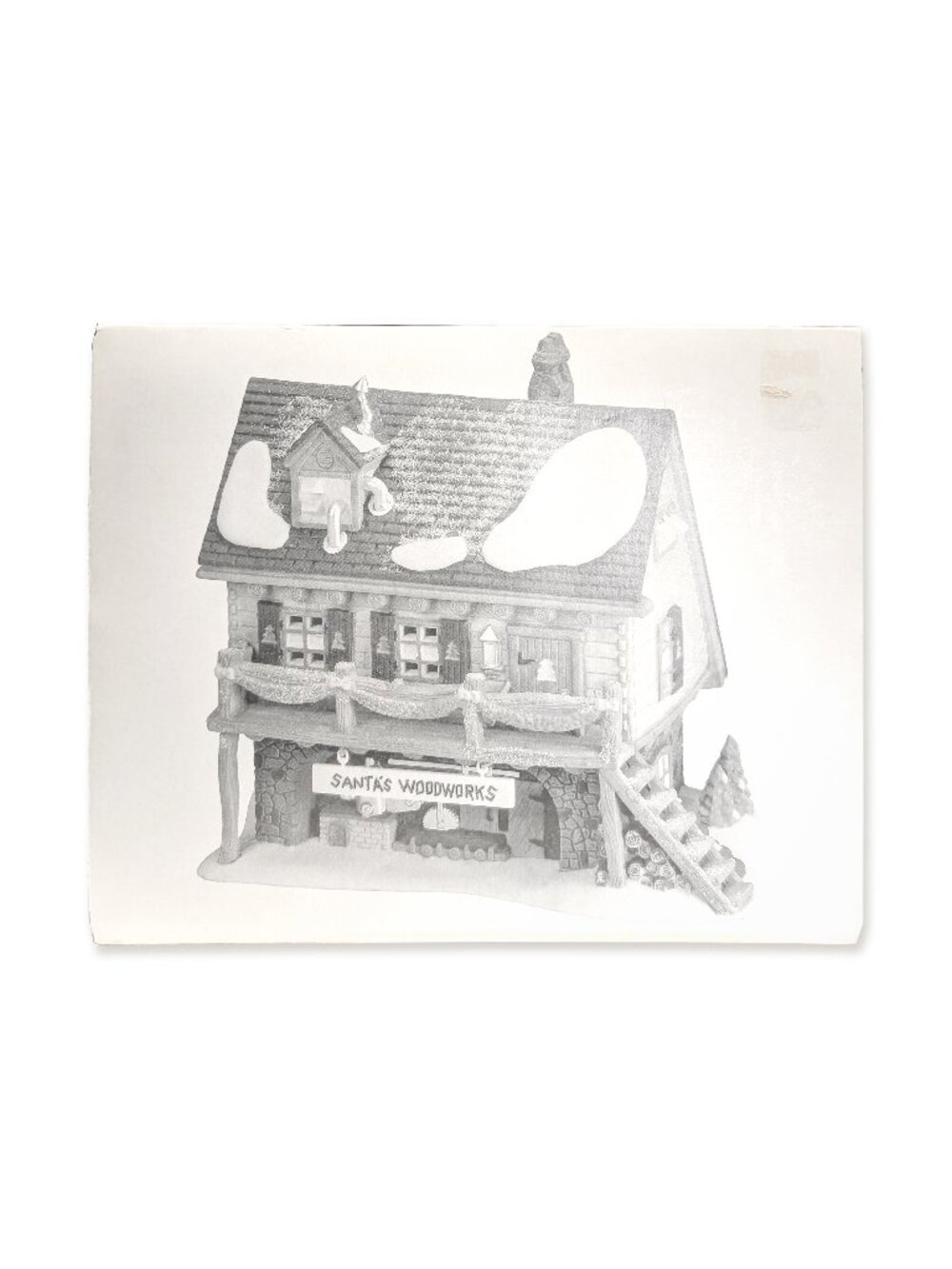 *NWT* Santa's Woodworks Lighted Building by Department 56